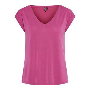 Pieces Womens/Ladies Pckamala Knitted V Neck / Festival Fuchsia